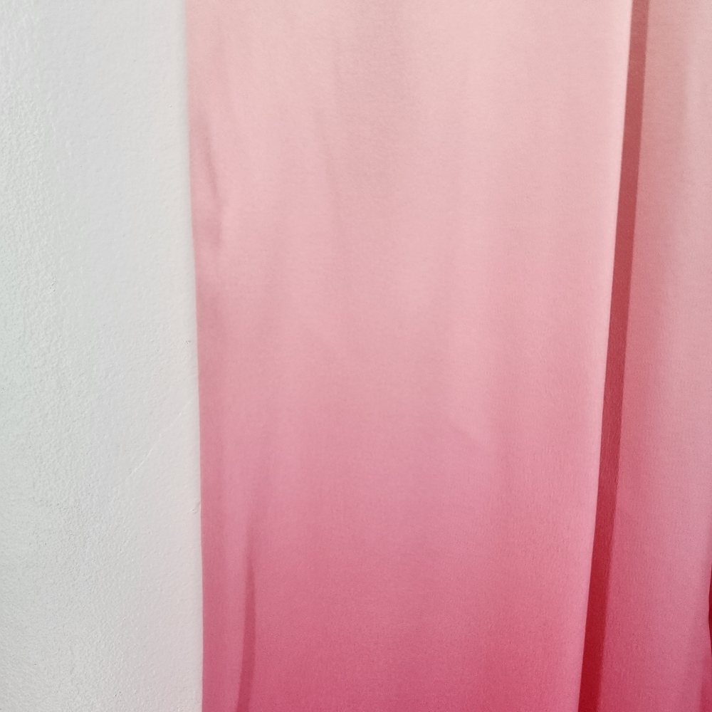 Badgley Mischka Women's 100% Mulberry Silk Ombre Wide Leg Lounge Pajama Pants - Picture 5 of 9